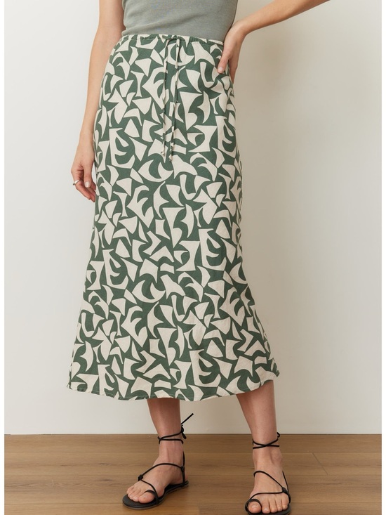 Marine Layer Dresses & Skirts - Avery Geo Print Drawstring Midi Skirt
Marine Layer
